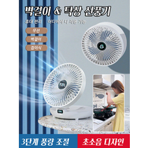1/1+1 벽걸이 탁상선풍기 USB 미니 접이식 선풍기 탁상용 휴대용 선풍기 대면적 넓은 각도 송풍/3단계 풍량 조절, 블루*1