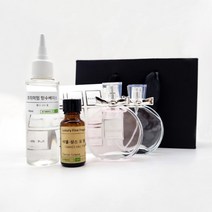샹스 타입 리본 원형 향수 50ml 만들기 DIY 세트 공병 향수베이스 럭셔리 프래그런스오일 20ml 스티커 포함, 4 리본샹스DIY 케이스구성(베이스(기본))