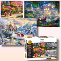 디즈니 기프트 퍼즐 킨케이드 3종세트 500 300 150피스 미키 미녀와야수 라푼젤, 디즈니프린세스 기프트퍼즐(GP-SET-001)