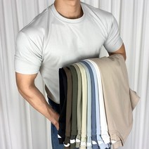 베이직 남자 머슬핏 반팔