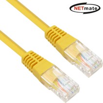 강원전자 넷메이트 NMC-U501Y CAT.5E UTP 다이렉트 케이블(옐로우) 1m
