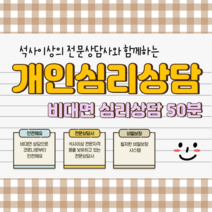 전문상담사 개인심리상담 비대면 50분