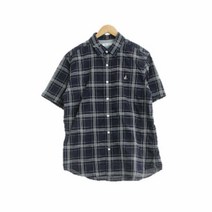 빈폴 네이비 체크 면 반팔셔츠 남자 M [110] 1323