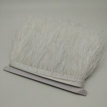 천연 타조 흰색 깃털 리본 길이 8-10cm 트림 프린지 DIY 의상 바느질 의류 액세서리 10 야드, 5Yards, 5Yards