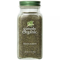 Simply Organic 유기농 블랙 페퍼 파우더 미디엄 그라인드 2.31 oz 3699372083, 2.31 Ounce (Pack of 1)