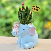 ROOGO 루고 화분 소녀와 동물친구들 코끼리