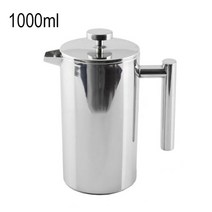 1000800350ml 프렌치 프레스 커피 차 메이커 스테인레스 스틸 주전자 더블 머그, 1000ml