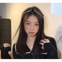 제니 청순한 물결머리띠 블랙핑크 화이트 제니머리띠