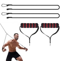 렛풀다운 삼두운동 티바로우 케이블 푸쉬다운 크로스오버 등운동 Fitness biceps triceps back blaster rope lat pull down muscle 운동, [03] Rd - rope and handle