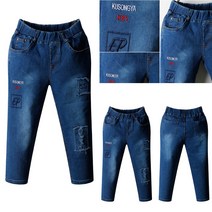 애니진 여성 여름 7부 밴딩 스키니 자수 청바지 데님팬츠 0523