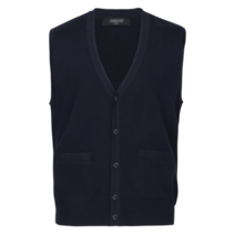 남성 캐주얼 정장 울 버튼 브이넥 베스트 오픈 니트 조끼 JP-VEW-OV-네이비