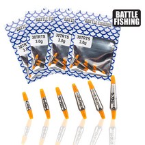 [국내당일발송] 배틀피싱 텅스텐 러버튜브싱커-지퍼백 (BTRTS-P), 1.5g (BTRTS-P-15)