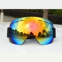 스키 스노우 보드 고글 안경 새로운 더블 레이어 UV400 안개 방지 모토 크로스 또는, 빨간색