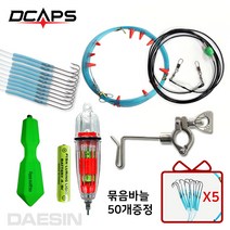 디캡스 캡스 갈치채비 세트 6종 갈치기둥줄 갈치바늘 집어등 (갈치묶음바늘50개증정) 낚싯바늘, 바늘3호-야광봉돌(납)900g