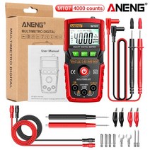 디지털멀티미터 ANENG M107 테스터기 디지털 multimeter 4000 카운트 자동 멀티 미터 전압 전류 저항 테스, 07 M107 Red Pro