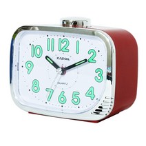 JJ Choice 카파 이중벨 탁상시계 T872 레드, 단일