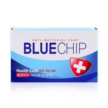애경 블루칩 항균비누 (100g) 낱개1개／ 비누 세면도구 빨래비누 목욕비누 손비 주방용품 생필품 주방잡화 생활용품 잡화, 100g, 1개입