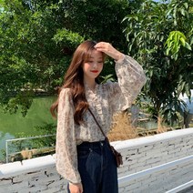 스타일아유 바론 잔꽃나염 블라우스 [AYN6BL531A]