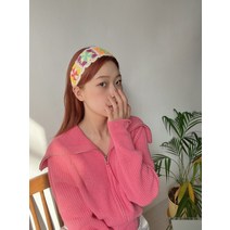 프리미엄 빈티지 뜨개 니트 머리띠