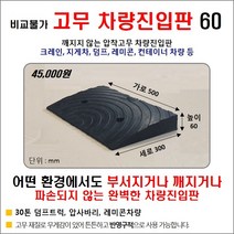 고무차량진입판(500x300x60)HK 파손NO 비교불가 고무차량진입판60 차량진입판설치 방지턱 주차턱 차량발판 도로턱 인도턱 차량오름판 차량진입경사판 턱진입판