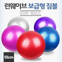NUNUBITEL_런웨이브 보급형 짐볼 55cm 펌프 포함 헬스볼 다이어트볼 요가볼 스트레칭볼 다이어트공 볼55 도구 운동기구볼 형볼 운동볼 운동_NUB누비텔레숍, 상품_선택--▶핑크