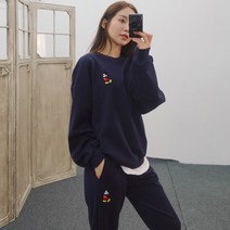 디즈니 리틀미키 자수 레이어드 맨투맨 조거 상하 트레이닝세트
