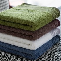 [잇템모아] 고급 30수세면타올 단색 호텔수건, 블루