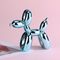 거실인테리어소품 이사선물 집들이 돈들어오는 홈장식품 전기 도금 풍선 개 보석 강아지 데스크탑 시뮬레이션 동물 행운의 인형, 10x10x4cm, 10 하늘색