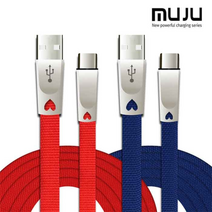 [KT알파쇼핑]MUJU MJ-C3M C타입 3M 초고속충전 데이터케이블, ..3MC타입3M충전데이터케이블레드_색상_상세페이지참조