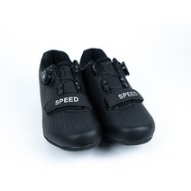 라르고 SPEED 평페달 신발 스피닝 자전거 MTB 로드 와이드 클릿 슈즈 느낌, 40(250mm), 블랙(VT-01)