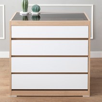 원스홈 코디 800 아일랜드 서랍장, 콤비(네추럴+화이트)