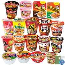 더블비 컵라면 18종 (육사발+김치사발+신+범벅+안성+너구리+오짬+튀김+새우+사리+진매+열+참깨+불닭+까르보+도시락+김치도시락+미니왕)+더블비카드거울, 1세트