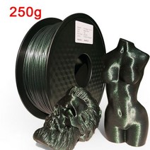 3D프린팅 필라멘트 PLA 반짝이 3D 프린터 필라멘트 금속-승화 제품처럼 빛나는 재료 인쇄용 1.75mm DIY 용, 12 Magic green- 250g