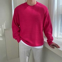 오버핏 컬러 하찌 니트 남자 스웨터 긴팔 18COLOR 봄 가을 겨울 옷 코디