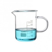 낮은 형태 측정 유리 비커 화학 실험실 붕규산염 투명 용량 50ml-250ml, [05] 50ml