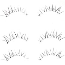 공연용속눈썹 착붙 아이돌 자석 자연스러운 인조 속눈썹 펌키트 3 쌍 수제 긴, 3쌍