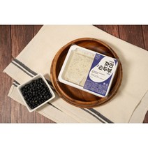 [정담두부집] HACCP 100%국산콩 수제두부 포동포동 까만 손두부 서리태 흑임자 700g, 2개입, 서리태 흑임자 까만 손두부