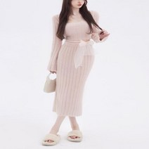셀프웨딩드레스 2부드레스 대여 스웨터 니트 정장 여성 우아한 피스 드레스 한국 패션 심지어 파티 미니 오피스 레이디 짧은 치마 년 가을 dress