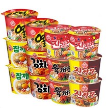 오뚜기 컵라면 6종 진라면 매운맛 2개 + 열라면 2개 + 김치면 2개 + 육개장 2개 + 참깨라면 2개 + 진짬뽕 2개, 2세트
