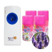 산도깨비 자동분사 방향제 향기속으로 일반형 1개 + 라벤더향 290ml 4개
