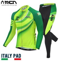 MCN MCN 자전거의류세트 루이지 긴팔져지+9부 타이즈 로드