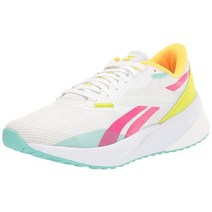 Reebok 리복 여성용 플로트라이드 에너지 데일리 러닝화 화이트/핑크 글로우/애시드 옐로우 8.5