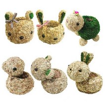 큰나무상사 반제품 동물캐릭터 토피어리 화분 만들기 잔디인형 곰 토끼, 6.땡글토끼