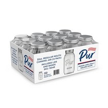 PurMason 일반 입구 메이슨 자 946.4ml(32온스) 12팩