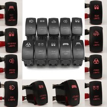 [무료배송]1x 20A/12V 10A/24V 자동차 보트 로커 스위치 5pin 레드 블루 오렌지 듀얼 LED 조명 버스 마린 S, 05 heater