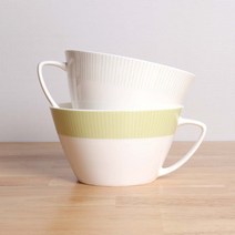 한국도자기 라임 라면기 2p 세트 손잡이 면 죽 그릇