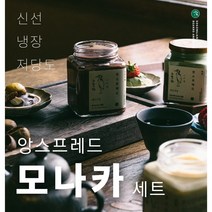 [백로앙금] 백로앙금 만들어 먹는 모나카 선물 세트 수제잼 녹차 인절미 밀크 팥잼 우유잼 토스트 앙버터 홈카페 선물 설날 명절 답례품 기념품 설날선물, 우유+인절미