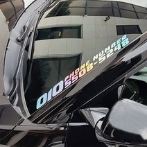 (골져스) 자동차 전화번호 스티커 주차알림판 반사/빼꼼/헬로쿠마/팬더 캐릭터/오토바이/경차튜닝/올뉴모닝 스파크 올뉴투싼 스포티지R 티볼리 싼타페DM 아반떼MD AD 미니쿠퍼 QM3, Gg_일반-A타입-40x4cm(중)