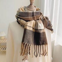 라이팡팡 캐시미어 빅 체크 스카프 여 겨울 2021 숄 한판 올 가을