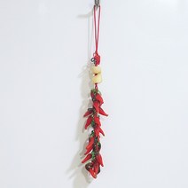 전통 크리스탈 노랑 옥 고추 매듭 노리개 핸드폰줄 핸드폰고리 장신구 한복 악세사리 데코 명절 선물 기념품